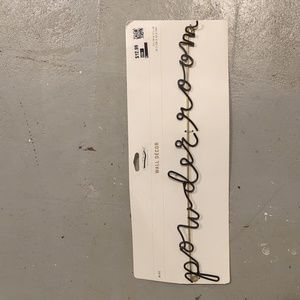 Powder Room sign